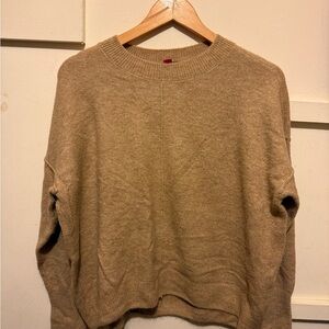 Vince Camuto Tan Crewneck Sweater